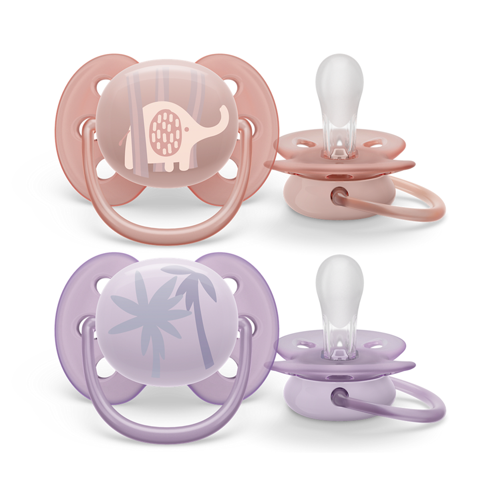 Philips Avent Ultra Soft duda 0-6m, deklica, 2kom SCF091/09