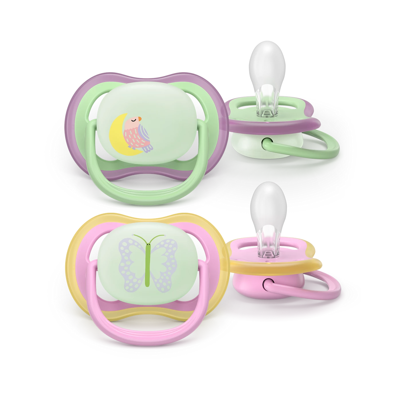 AVENT SCF376/29 TOLAŽILNA DUDA - SILIKON ULTRA AIR NOČNA 6-18M, Ž, 2/1