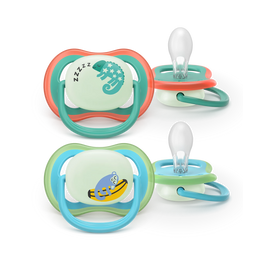 AVENT SCF376/28 TOLAŽILNA DUDA - SILIKON ULTRA AIR NOČNA 6-18M, M, 2/1
