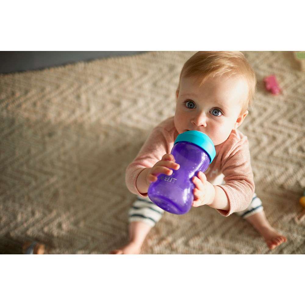 Philips Avent lonček z mehkim ustnikom 9m+, 300ml, deklica SCF802/02