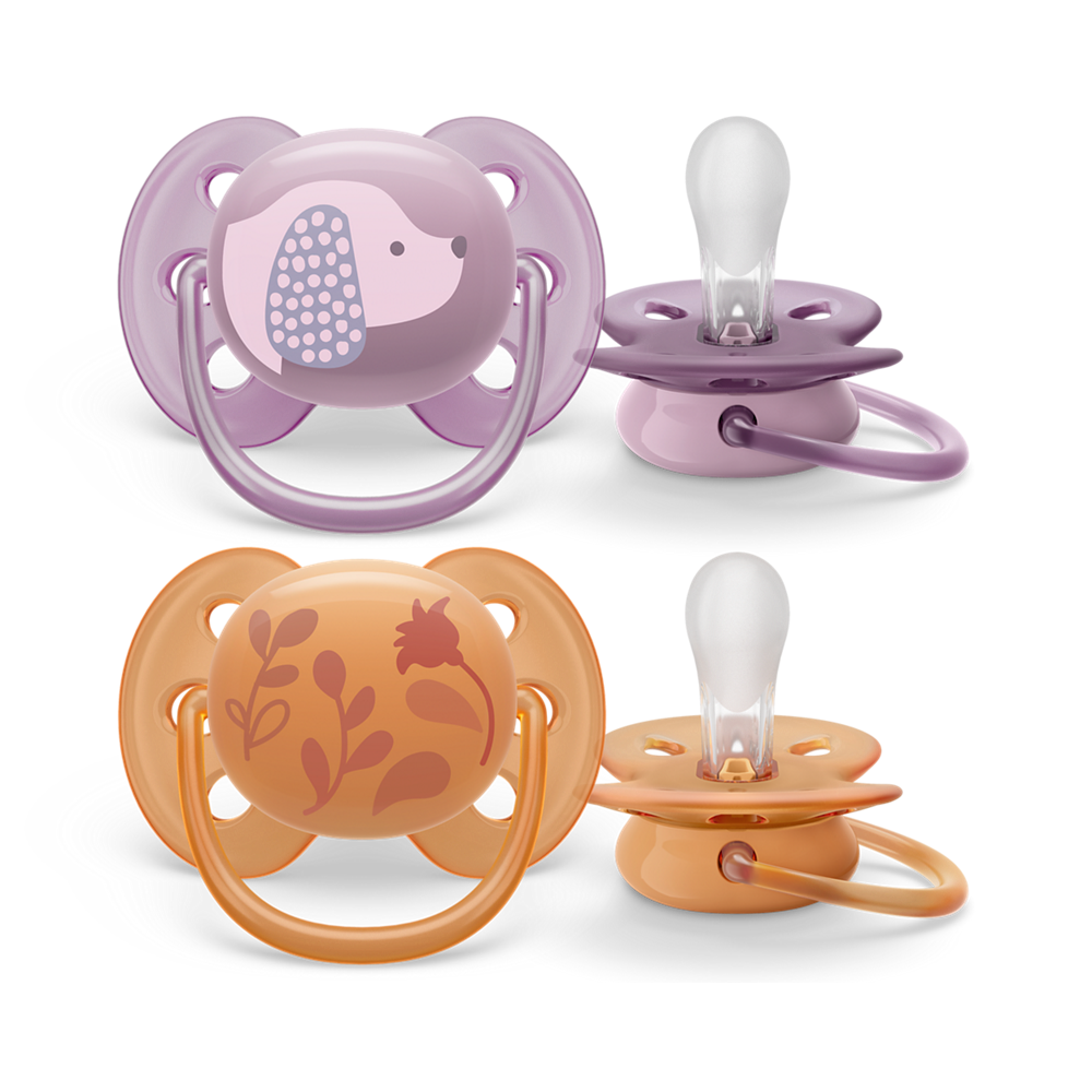 Philips Avent Ultra Soft duda 6-18m, deklica, 2kom SCF091/18
