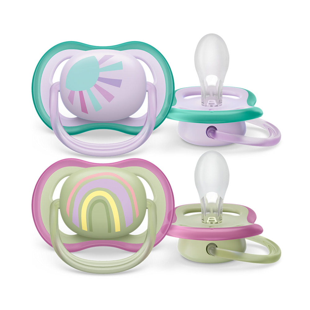 Philips Avent Ultra Air duda 0-6m, deklica, 2kom SCF085/59