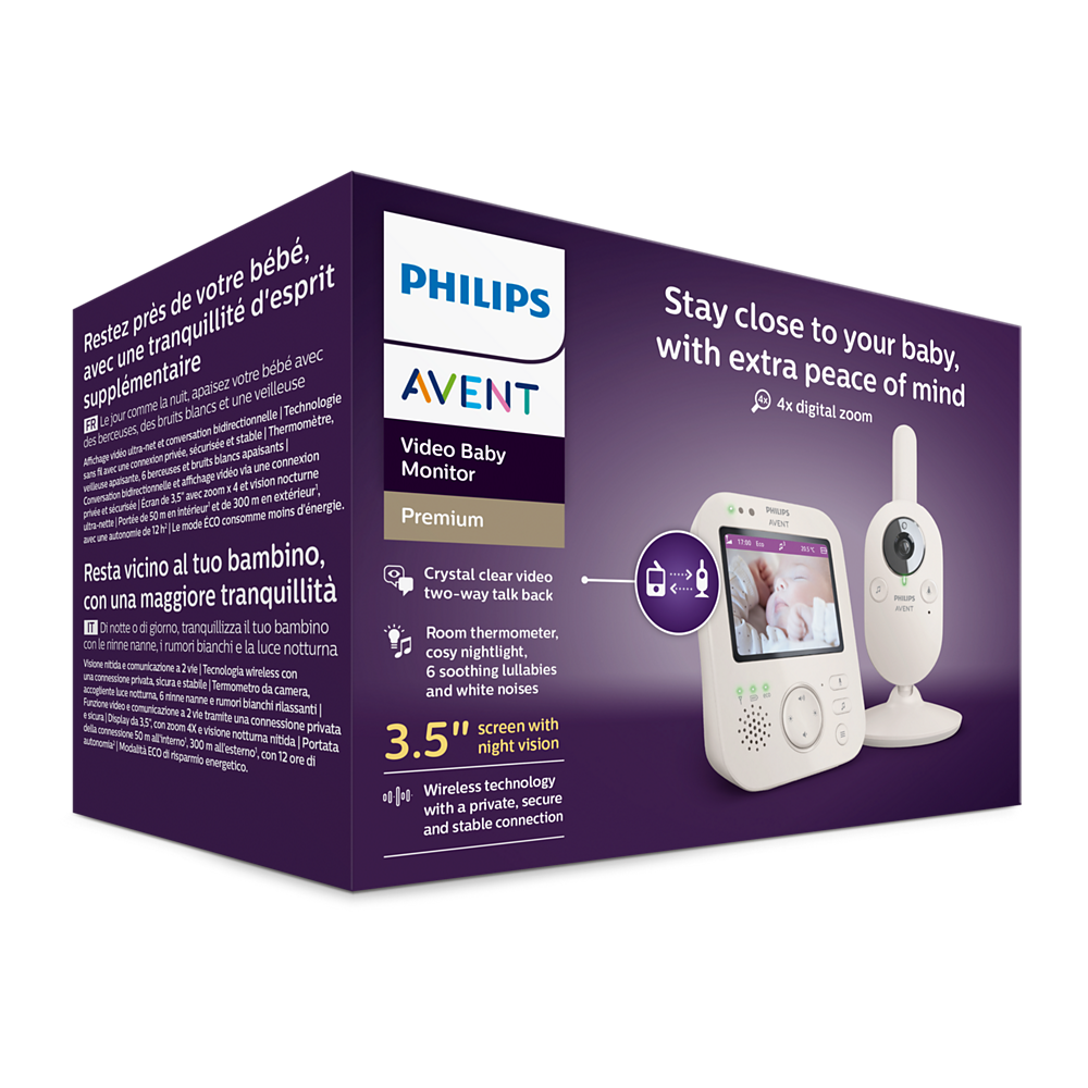Philips Avent Premium video otroška varuška SCD891/26