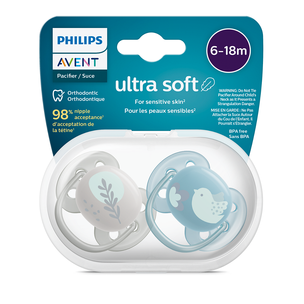 Philips Avent Ultra Soft duda 6-18m, deček, 2kom, SCF091/15