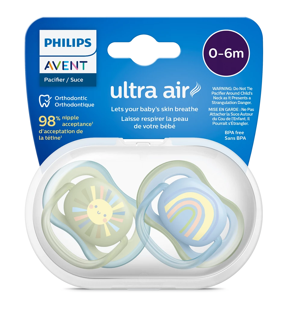 Philips Avent Ultra Air duda 0-6m, deček, 2kom SCF085/58
