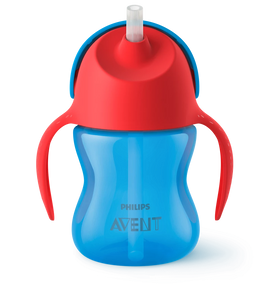 Philips Avent steklenička s slamico 9m+, 200ml, deček SCF796/01