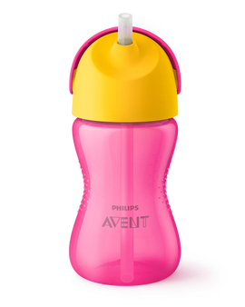 Philips Avent steklenička s slamico 12m+, 300ml, deklica SCF798/02