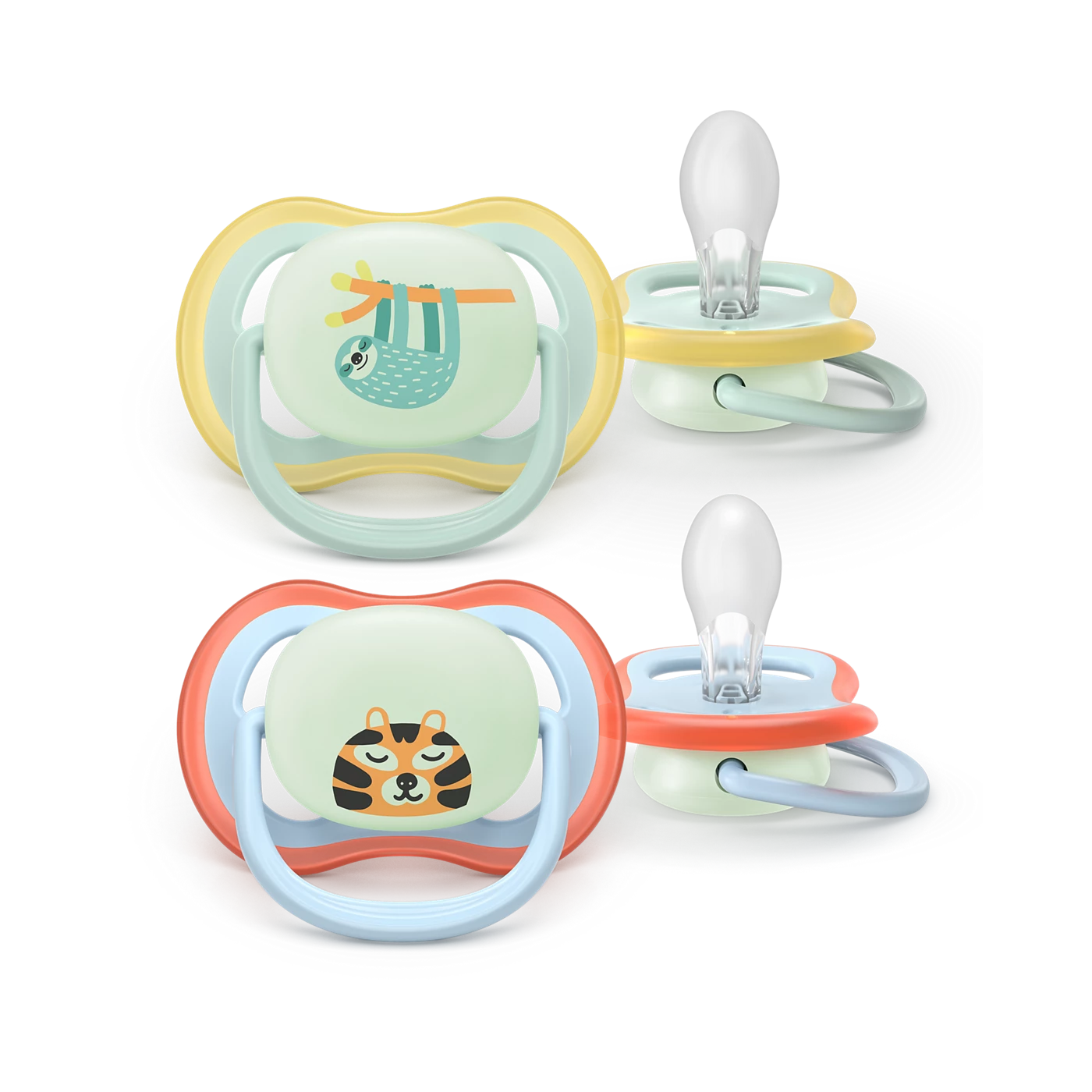 AVENT SCF376/24 TOLAŽILNA DUDA - SILIKON ULTRA AIR NOČNA 0-6M, M, 2/1