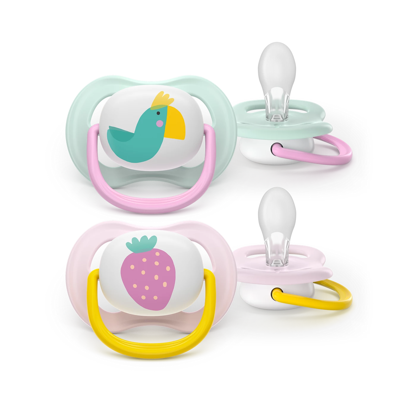 AVENT SCF080/24 TOLAŽILNA DUDA - SILIKON ULTRA AIR COLLECTION 0-6M, Ž, 2/1