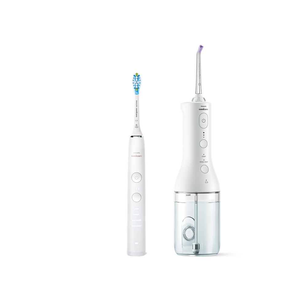 Philips Sonicare Power Flosser zobna prha serije 3000 + električna četkica Diamond Clean serije 9000 HX3886/41
