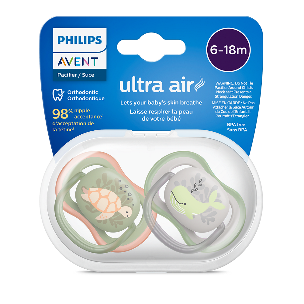 Philips Avent Ultra Air duda 6-18m, deček, 2kom SCF085/60
