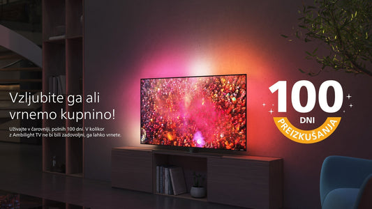 Ambilight TV preizkušajte 100 dni