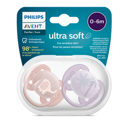 Philips Avent Ultra Soft duda 0-6m, deklica, 2kom SCF091/09