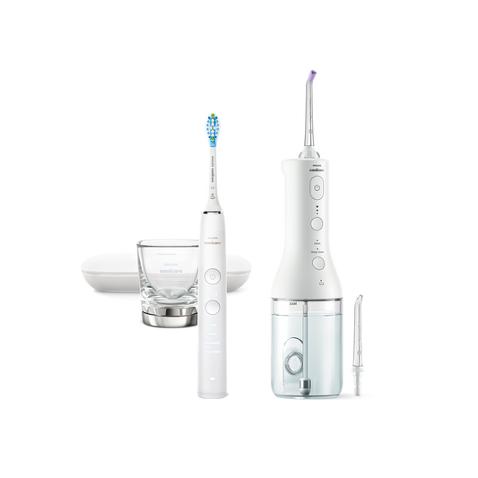 Philips Sonicare Power Flosser zobna prha serije 3000 + električna četkica Diamond Clean serije 9000 HX3886/41