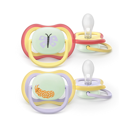 AVENT SCF376/25 TOLAŽILNA DUDA - SILIKON ULTRA AIR NOČNA 0-6M, Ž, 2/1