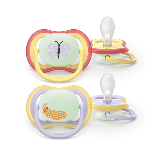 AVENT SCF376/25 TOLAŽILNA DUDA - SILIKON ULTRA AIR NOČNA 0-6M, Ž, 2/1