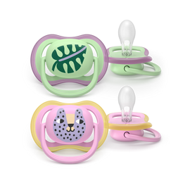 AVENT SCF087/13 TOLAŽILNA DUDA - SILIKON ULTRA AIR MOTIV 6-18M, Ž, 2/1