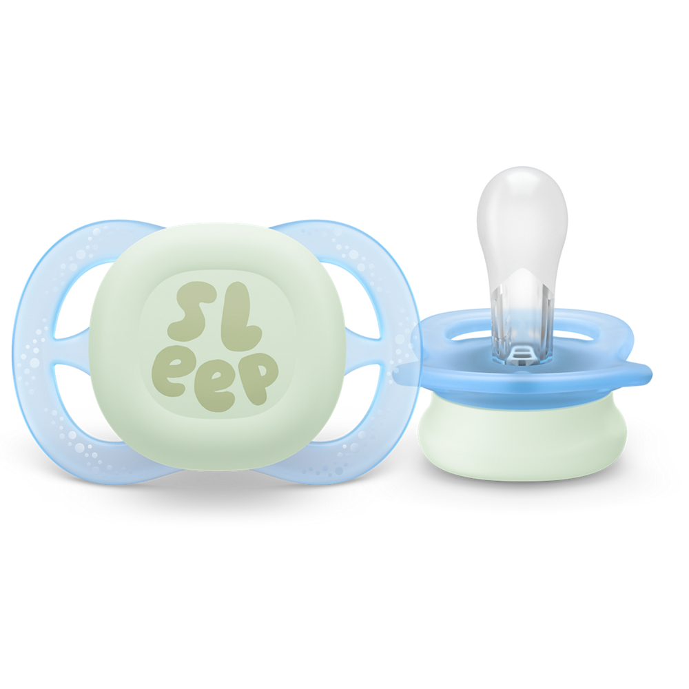 Philips Avent Philips Avent Ultra Start nočna duda, 0-2m, deček, 2kom, SCF075/08