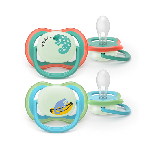 AVENT SCF376/28 TOLAŽILNA DUDA - SILIKON ULTRA AIR NOČNA 6-18M, M, 2/1