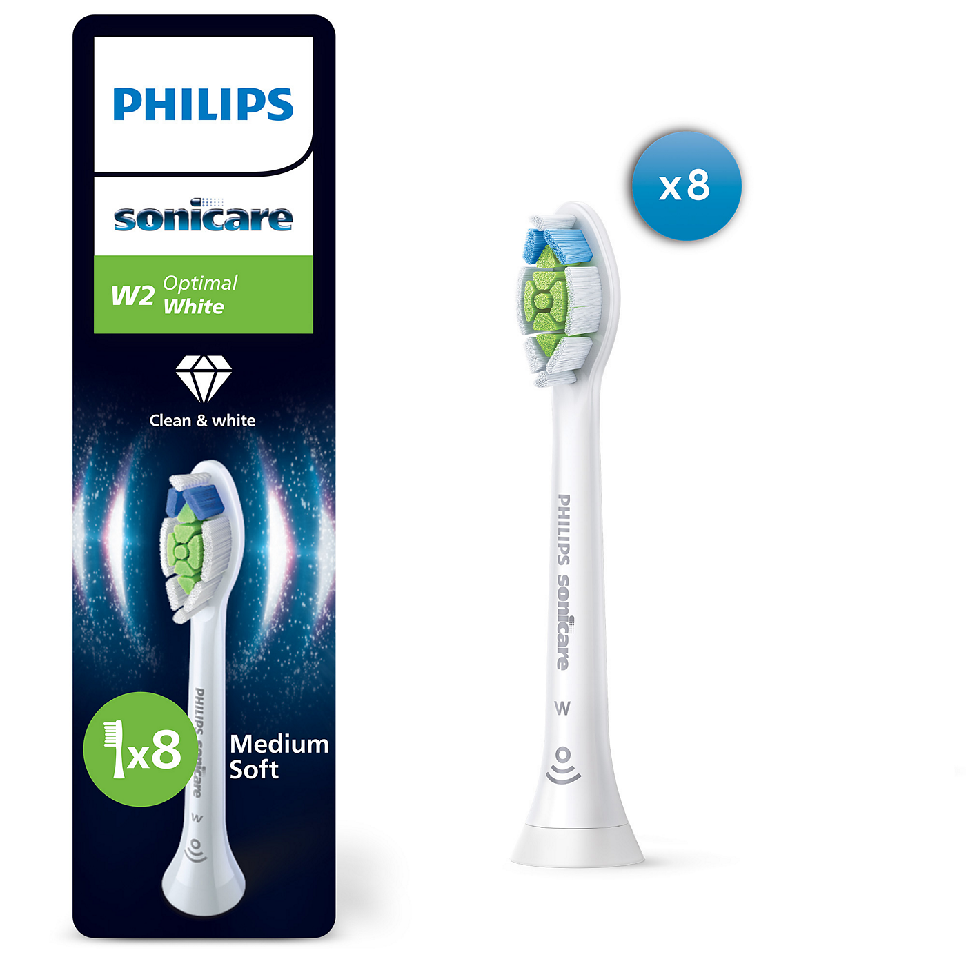 Philips Sonicare W2 Optimal White nadomestna glava ščetke HX6068/87