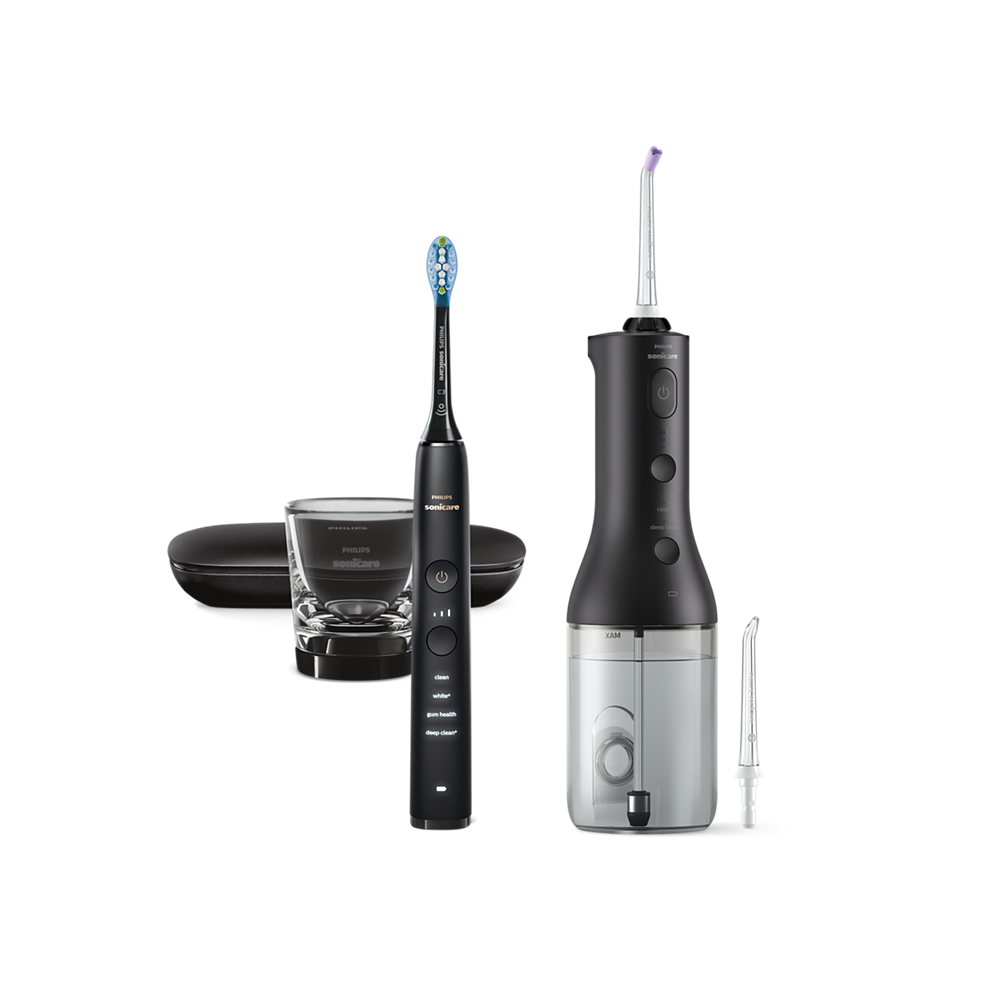 Philips Sonicare Power Flosser zobna prha serije 3000 + električna četkica Diamond Clean serije 9000 HX3886/43
