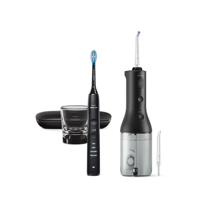 Philips Sonicare Power Flosser zobna prha serije 3000 + električna četkica Diamond Clean serije 9000 HX3886/43