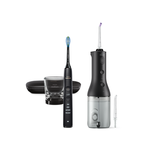Philips Sonicare Power Flosser zobna prha serije 3000 + električna četkica Diamond Clean serije 9000 HX3886/43