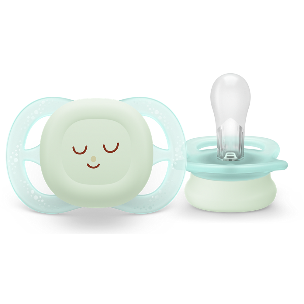 Philips Avent Philips Avent Ultra Start nočna duda, 0-2m, deček, 2kom, SCF075/08