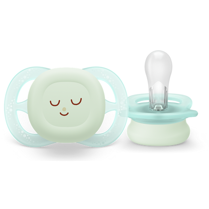Philips Avent Philips Avent Ultra Start nočna duda, 0-2m, deček, 2kom, SCF075/08