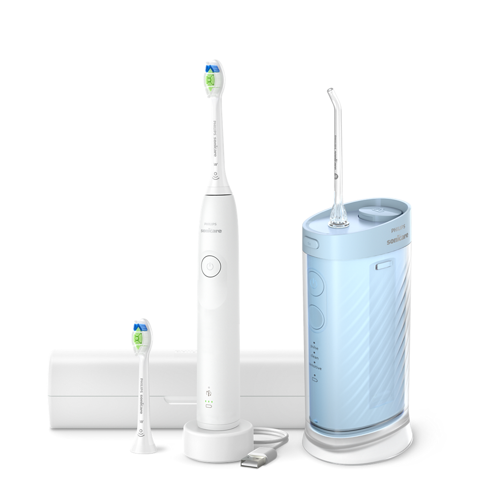 Philips Sonicare Compact Flosser 1000 + električna zobna ščetka Sonicare 5300 HX3334/43