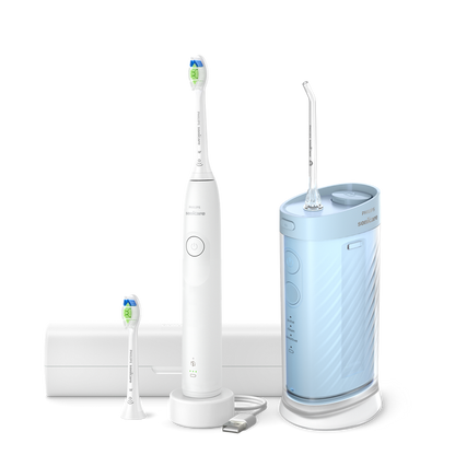 Philips Sonicare Compact Flosser 1000 + električna zobna ščetka Sonicare 5300 HX3334/43