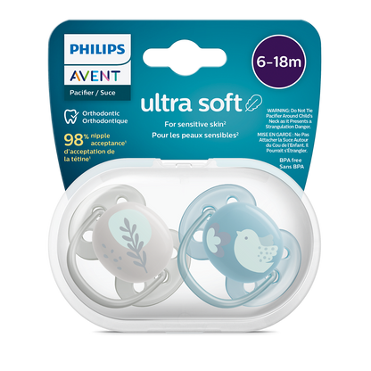 Philips Avent Ultra Soft duda 6-18m, deček, 2kom, SCF091/15