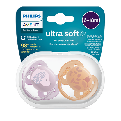 Philips Avent Ultra Soft duda 6-18m, deklica, 2kom SCF091/18