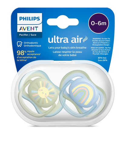 Philips Avent Ultra Air duda 0-6m, deček, 2kom SCF085/58