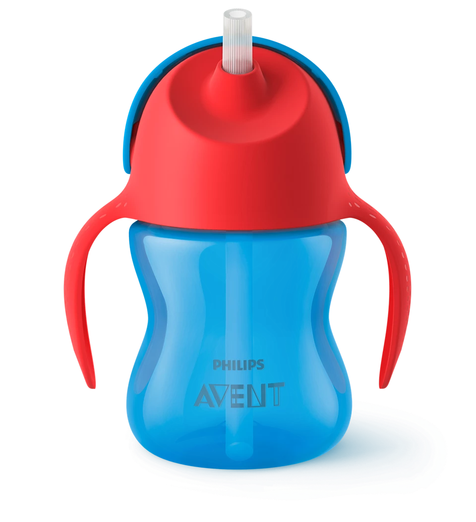 Philips Avent steklenička s slamico 9m+, 200ml, deček SCF796/01