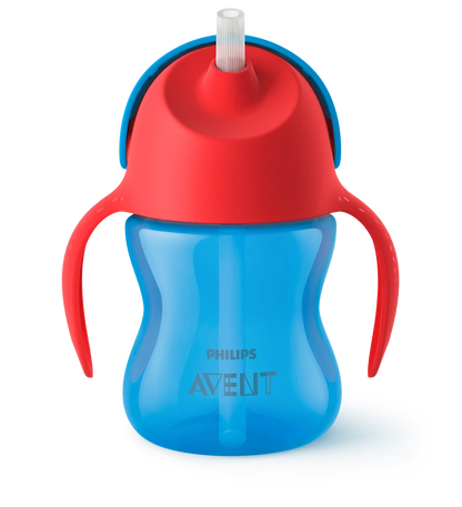 Philips Avent steklenička s slamico 9m+, 200ml, deček SCF796/01