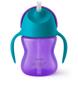 Philips Avent steklenička s slamico 9m+, 200ml, deklica, SCF796/02