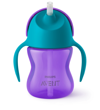 Philips Avent steklenička s slamico 9m+, 200ml, deklica, SCF796/02