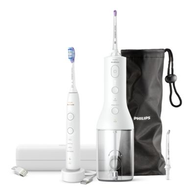 Philips Sonicare Cordless Power Flosser 3000 + Akumulatorska zobna ščetka Sonicare 7100 HX3887/41