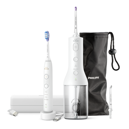 Philips Sonicare Cordless Power Flosser 3000 + Akumulatorska zobna ščetka Sonicare 7100 HX3887/41