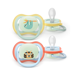 AVENT SCF376/24 TOLAŽILNA DUDA - SILIKON ULTRA AIR NOČNA 0-6M, M, 2/1