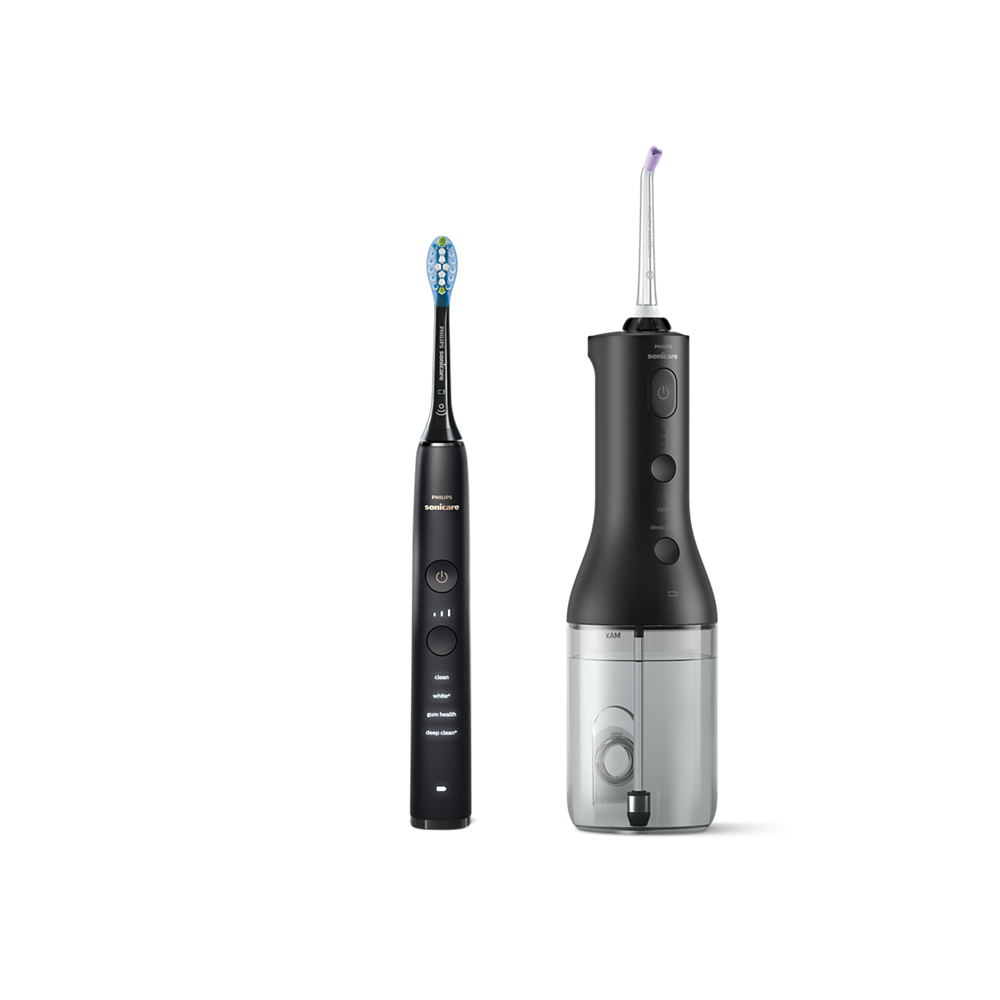 Philips Sonicare Power Flosser zobna prha serije 3000 + električna četkica Diamond Clean serije 9000 HX3886/43