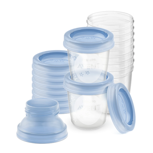 Philips Avent skodelice za shranjevanje materinega mleka z adapterjem za črpalko, 10 kosov, SCF618/10