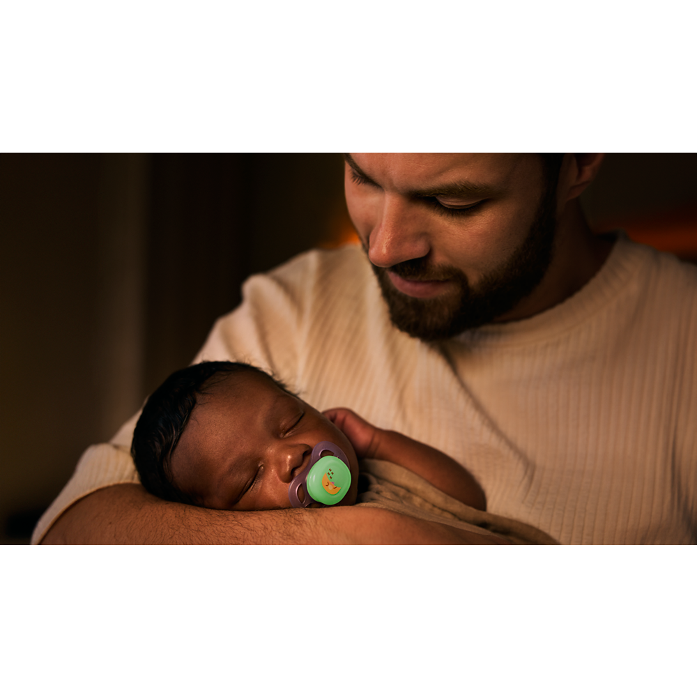 Philips Avent Ultra Start nočna duda, 0-2m, deklica, 2kom, SCF075/07