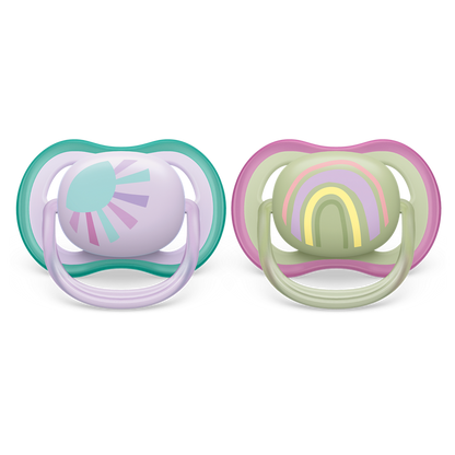 Philips Avent Ultra Air duda 0-6m, deklica, 2kom SCF085/59