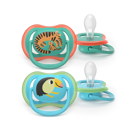 AVENT SCF087/11 TOLAŽILNA DUDA - SILIKON ULTRA AIR MOTIV 6-18M, M, 2/1