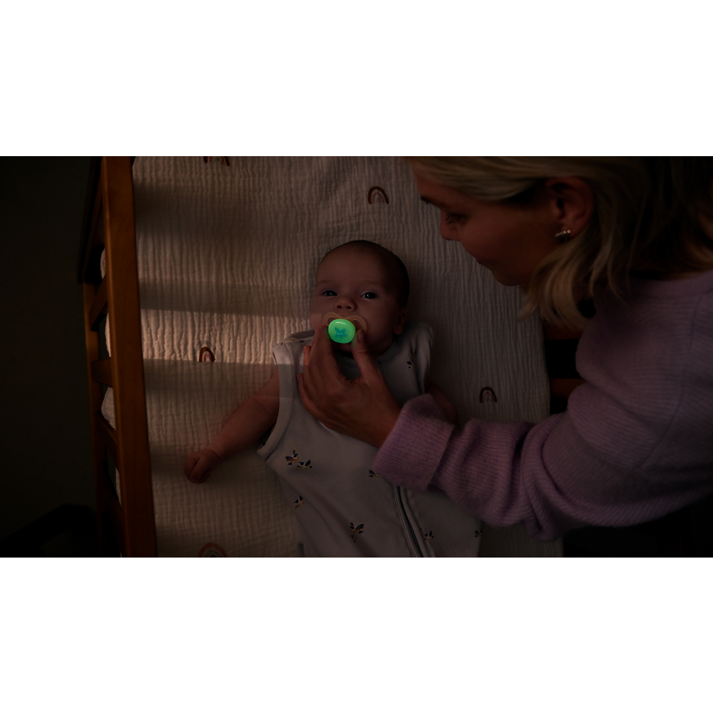 Philips Avent Ultra Start nočna duda, 0-2m, deklica, 2kom, SCF075/07
