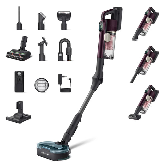 Philips Brezžični pokončni sesalnik PowerUp IQ 80 XC8383/10 Aqua+ Pet