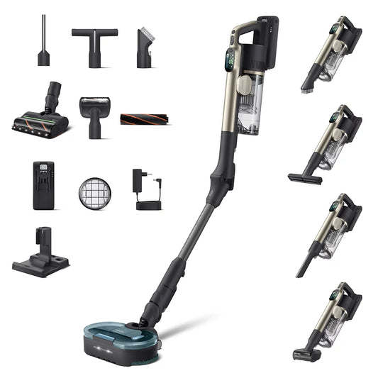 Philips Brezžični pokončni sesalnik PowerUp IQ 80 XC8384/10 Aqua+ Complete