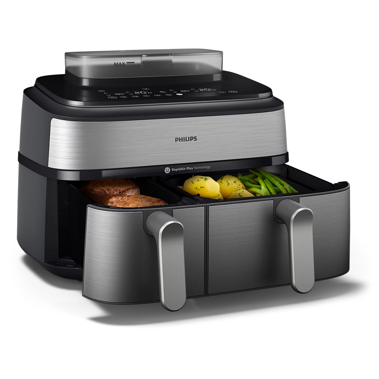 Philips Airfryer z dvojno košaro s paro NA555/00 serija 5000